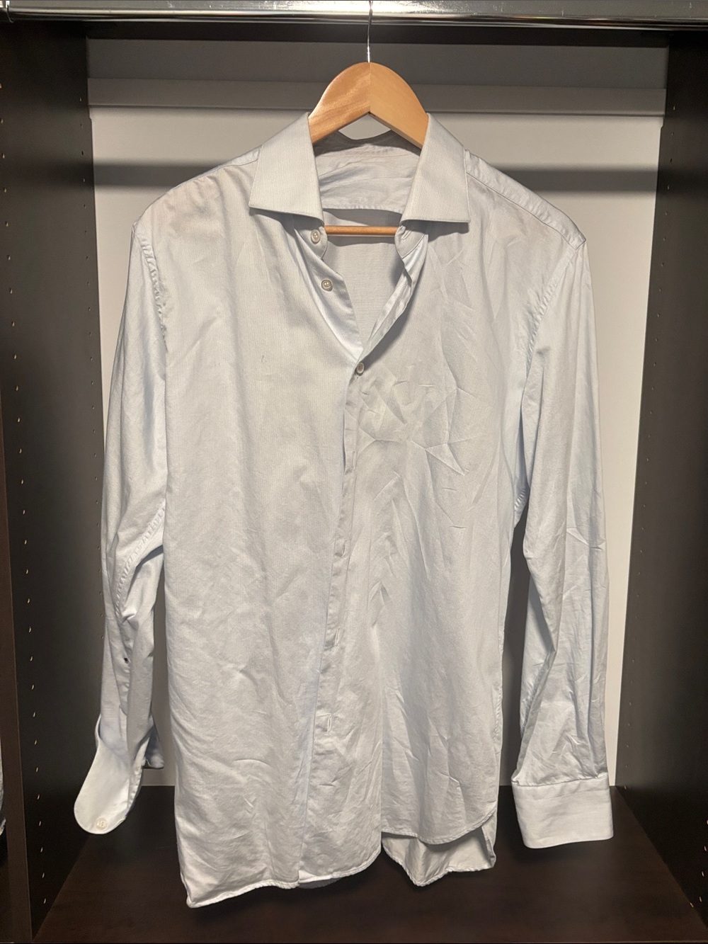 Men's Light Blue Dress Shirt - Classic Long Sleeve